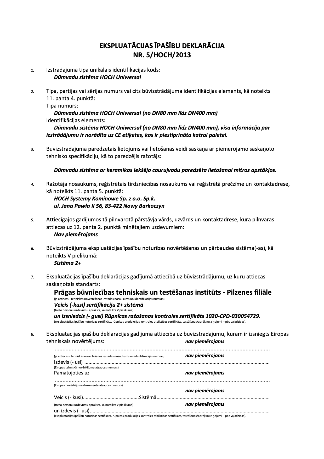 Atbilstības sertifikāti